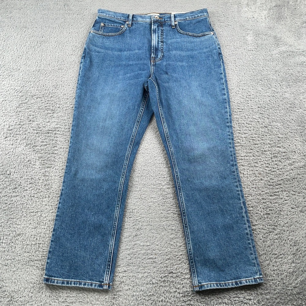 Everlane The Original Cheeky Jean Womens 30 Blue Straight Leg High Rise 31x26
